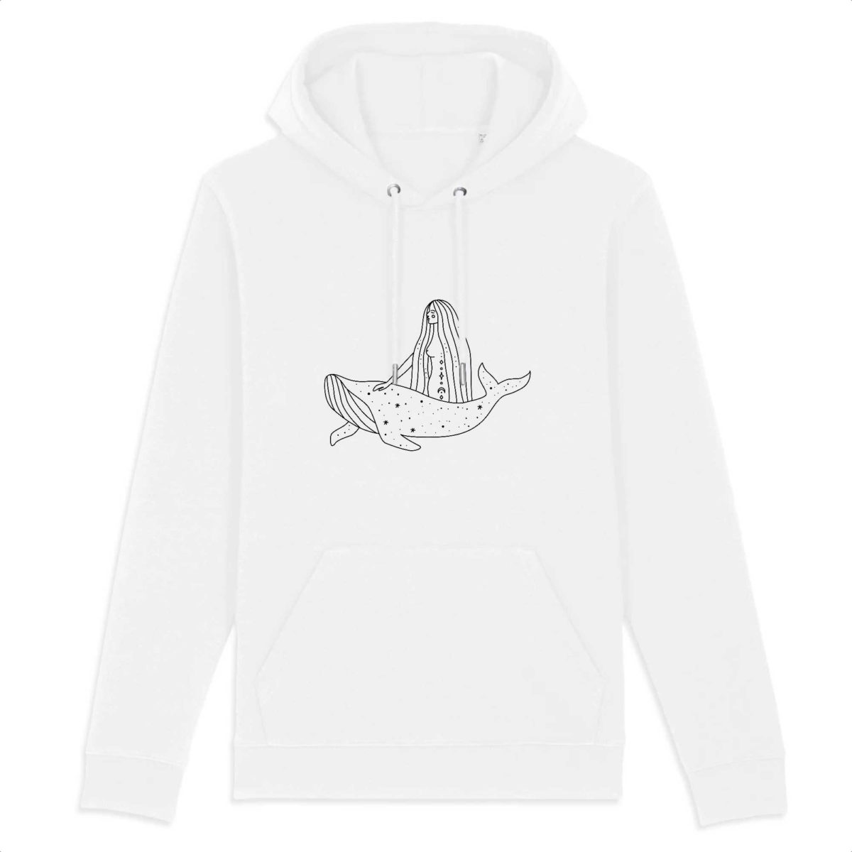 Baleine magique / Sweat u00e0 capuche Bio Unisexe