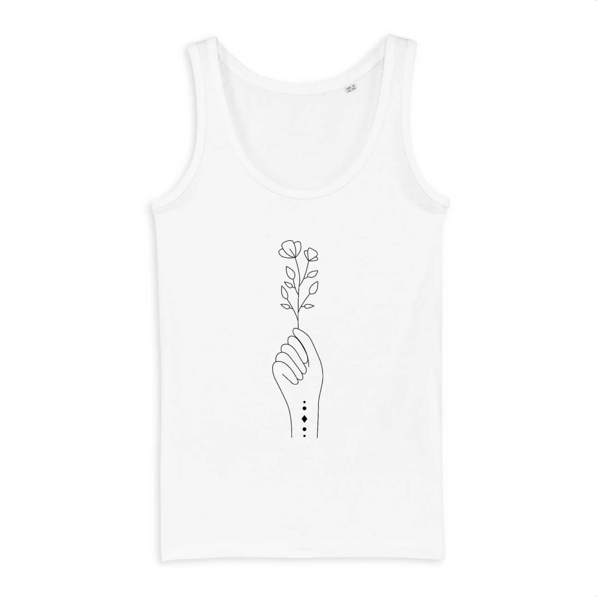Main fleurie / Du00e9bardeur Femme 100% coton Bio