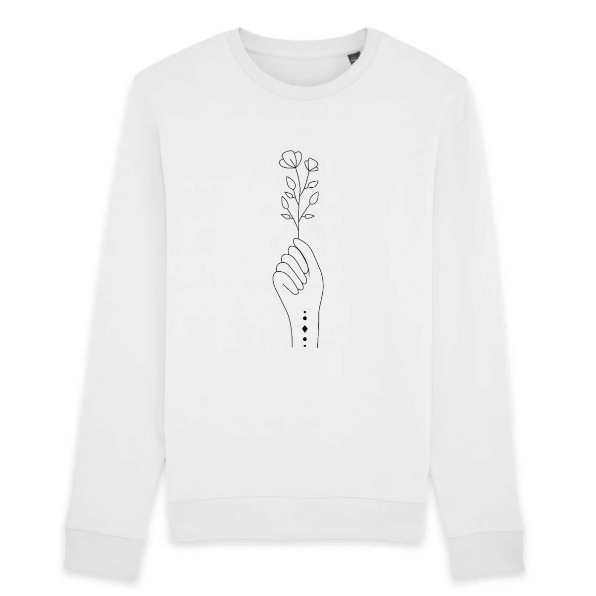 Main fleurie / Sweat BIO Unisexe