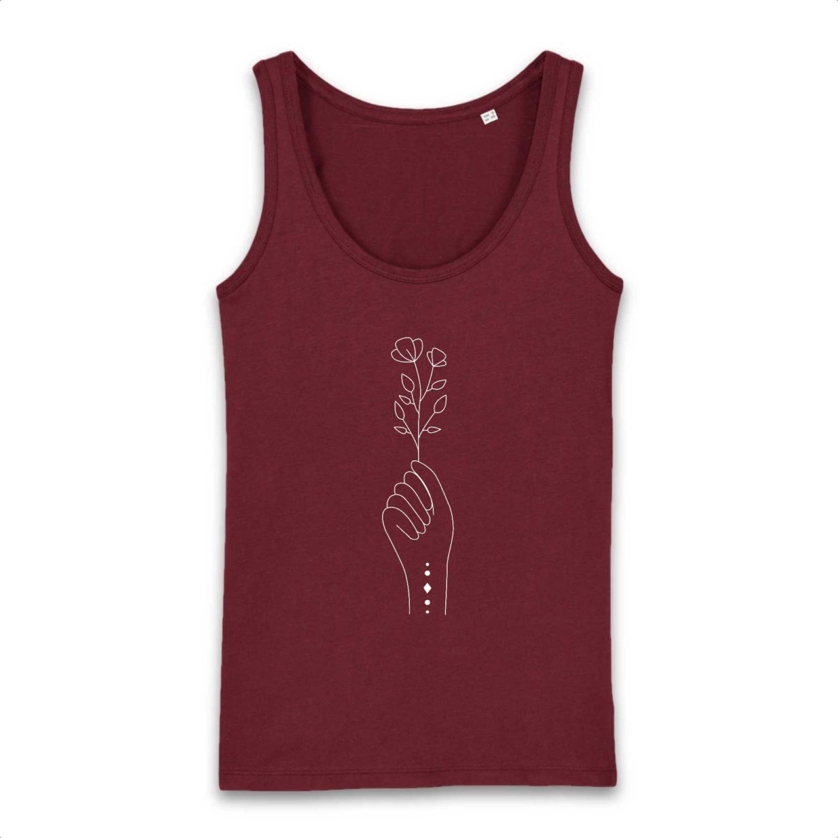 Main fleurie / Du00e9bardeur Femme 100% coton Bio