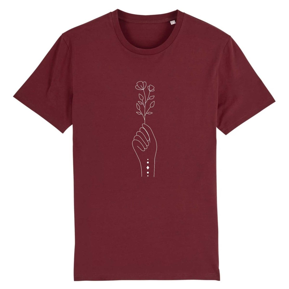 Main fleurie / T-shirt Unisexe - Coton BIO