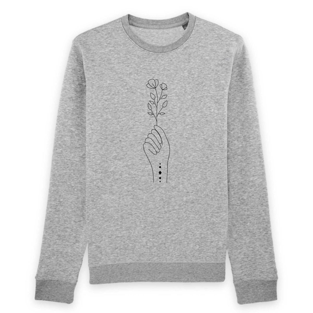 Main fleurie / Sweat BIO Unisexe