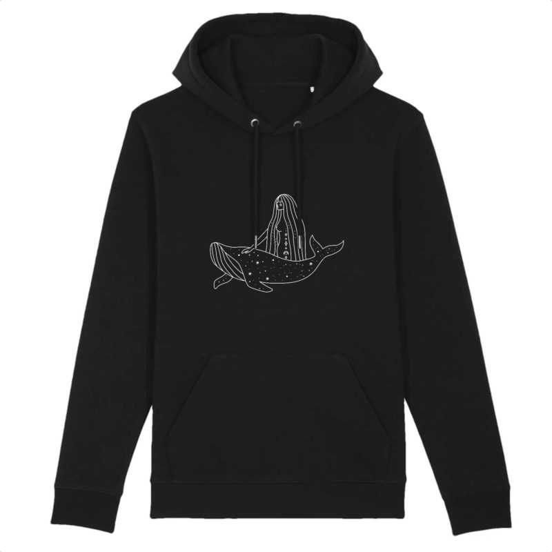 Baleine magique / Sweat u00e0 capuche Bio Unisexe