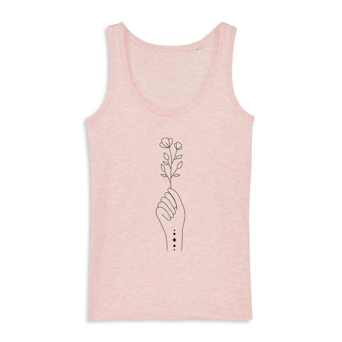 Main fleurie / Du00e9bardeur Femme 100% coton Bio