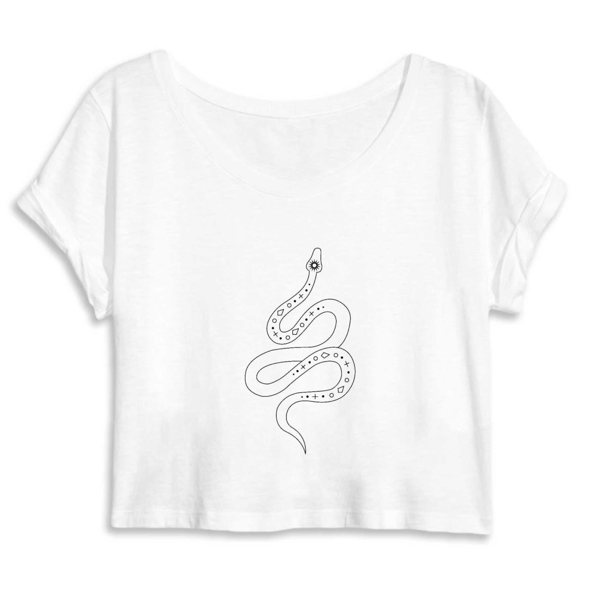 Serpent mystique / Crop Top Femme 100% Coton BIO
