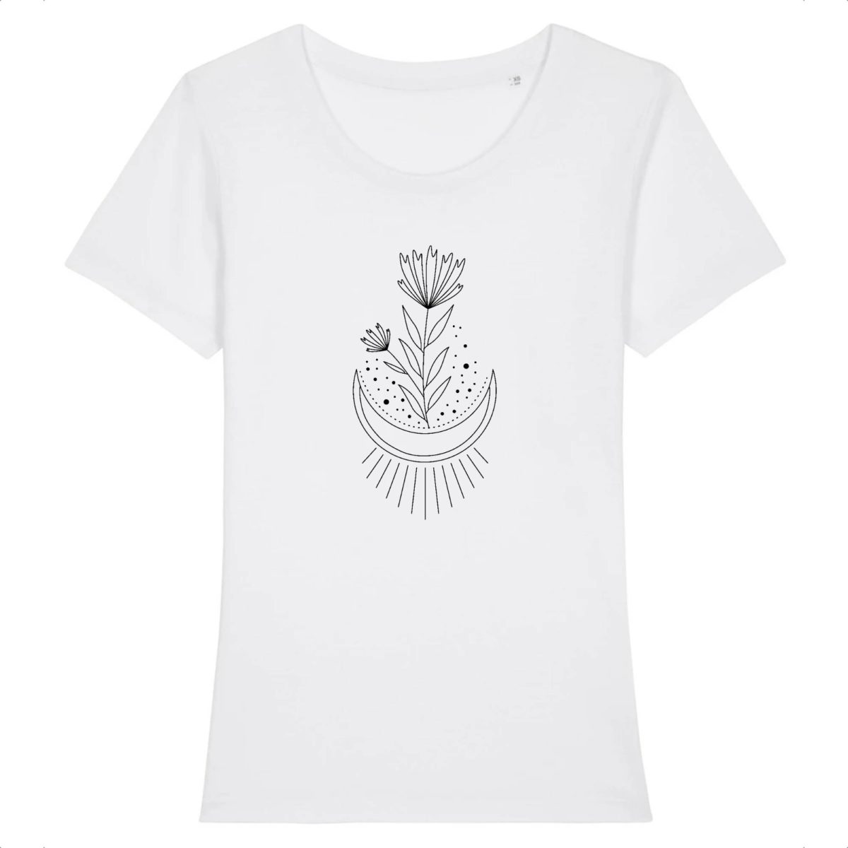Flower moonT-shirt Femme 100% Coton BIO