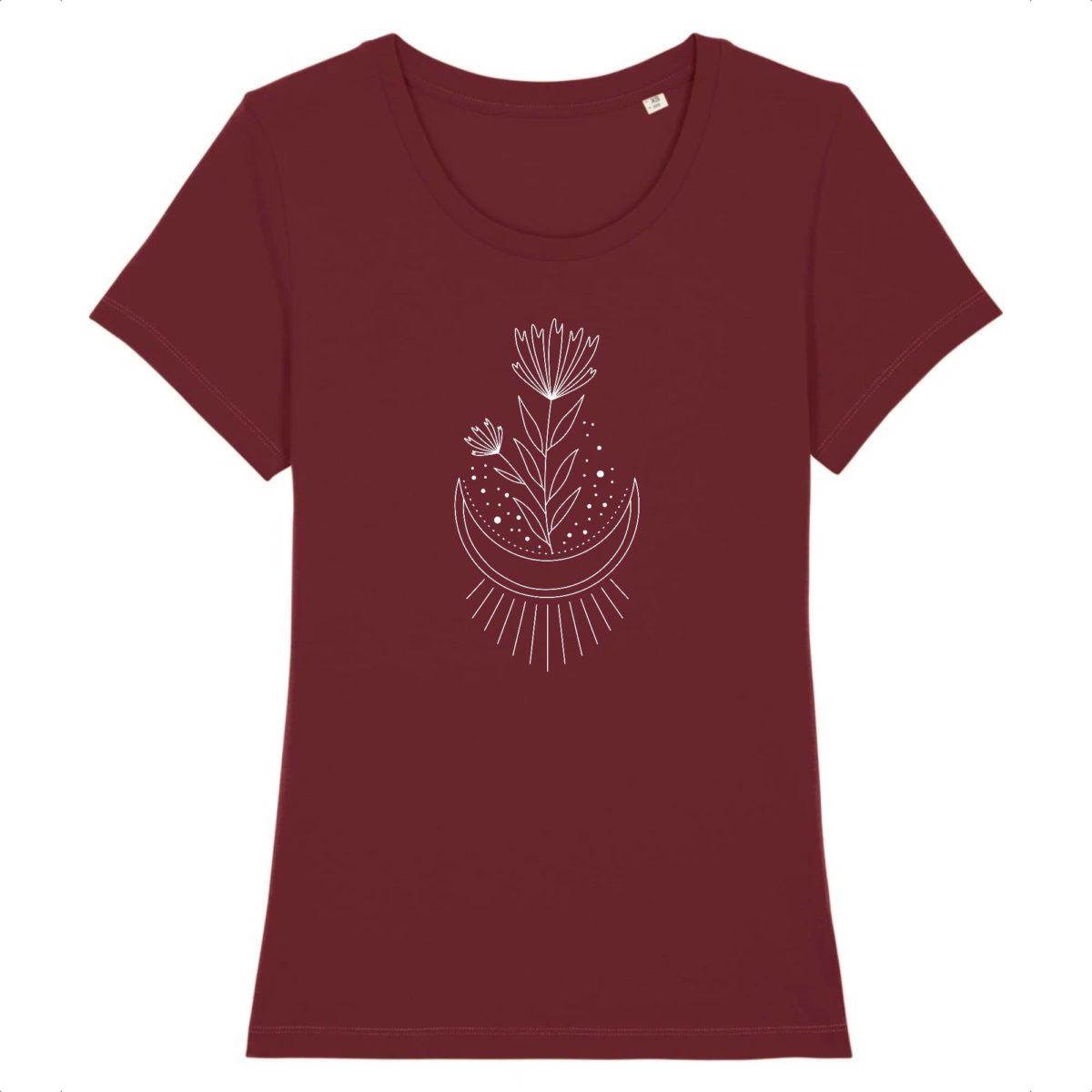 Flower moonT-shirt Femme 100% Coton BIO