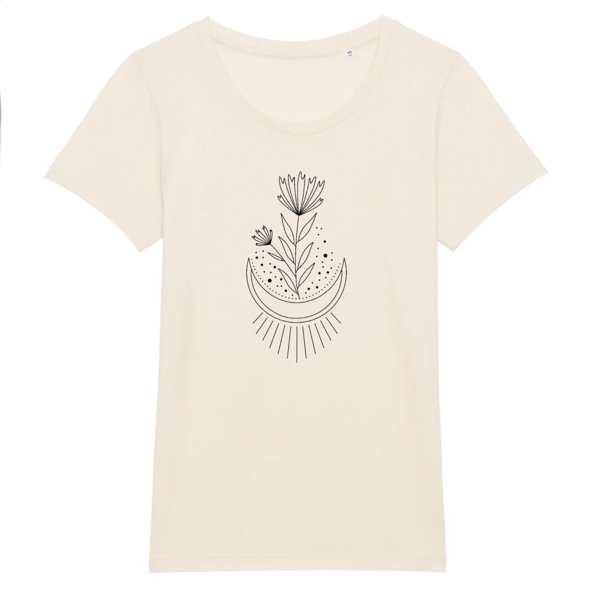 Flower moonT-shirt Femme 100% Coton BIO
