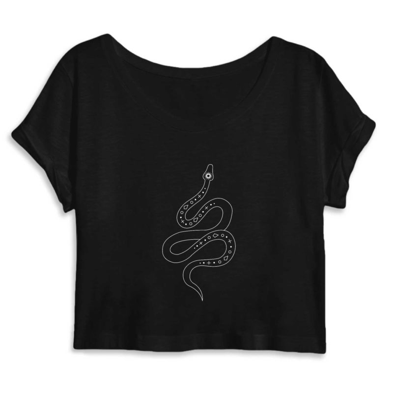 Serpent mystique / Crop Top Femme 100% Coton BIO