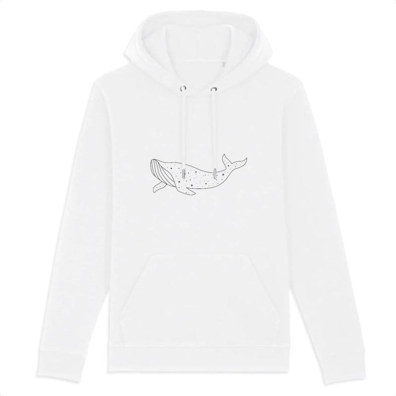 La baleine Sweat capuche BIO Unisexe