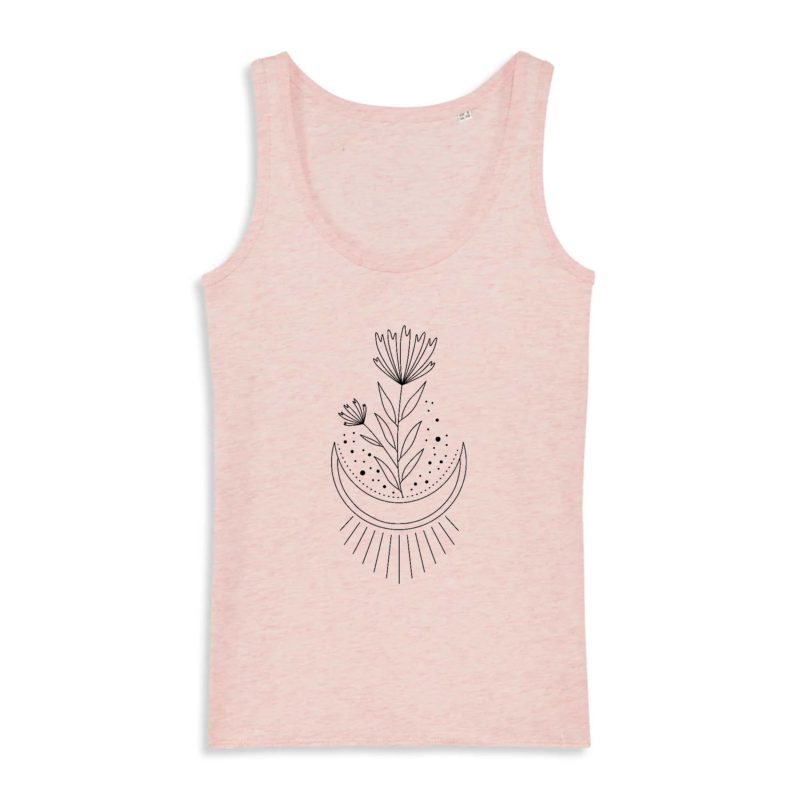 Flower moon / Crop Top Femme 100% Coton BIO